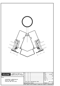 Udadgående hjørneløsning ved cirkulær søjle